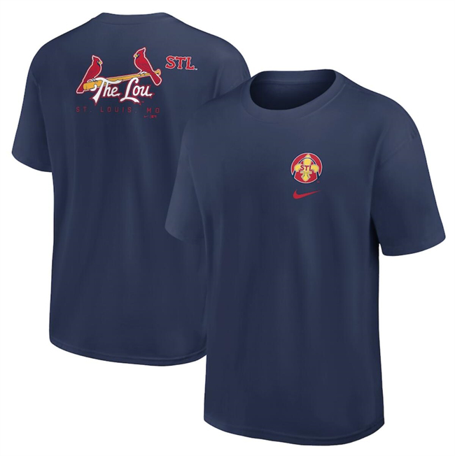 Men's St. Louis Cardinals Navy 2024 City Connect Max 90 T-Shirt